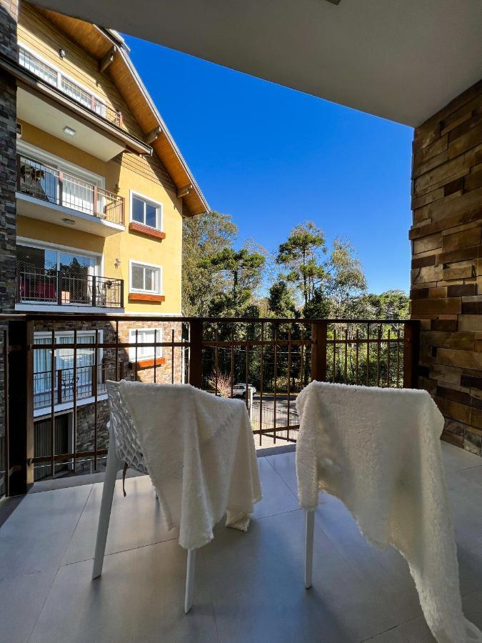 Apto Moderno Com Lareira, Piscina Aquecida E Infra Completo Em Gramado Luaran gambar